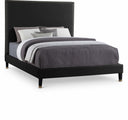 Harlie Velvet Upholstered Bed - Black