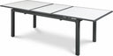 Nizuc 77" - 100.5" Aluminum Outdoor Patio Extendable Dining Table - White