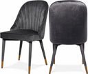 Belle Velvet Upholstered Dining Chair - Grey