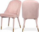 Belle Velvet Upholstered Dining Chair - Pink