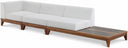 Rio 128.5" Off White Water Resistant Fabric Upholstered Outdoor Patio 3pc. Modular Sofa - Off White