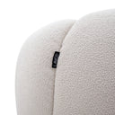 Yolonda - Modern Curved Beige Fabric Loveseat