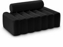 Melody 58" Velvet Upholstered Loveseat - Black