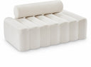 Melody 58" Velvet Upholstered Loveseat - Cream