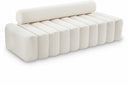 Melody 83.5" Velvet Upholstered Sofa - Cream