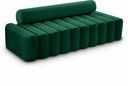 Melody 83.5" Velvet Upholstered Sofa - Green