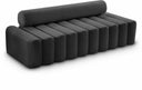 Melody 83.5" Velvet Upholstered Sofa - Grey