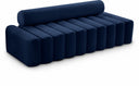 Melody 83.5" Velvet Upholstered Sofa - Blue