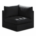Jacob Velvet Upholstered Corner Modular Chair - Black