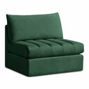 Jacob Velvet Upholstered Armless Modular Chair - Green