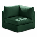 Jacob Velvet Upholstered Corner Modular Chair - Green