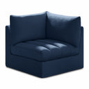 Jacob Velvet Upholstered Corner Modular Chair - Blue