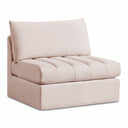 Jacob Velvet Upholstered Armless Modular Chair - Pink