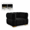Gwen Velvet Upholstered Chair - Black
