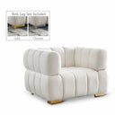 Gwen Velvet Upholstered Chair - Cream