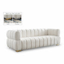 Gwen 91" Velvet Upholstered Sofa - Cream