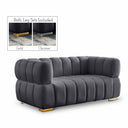 Gwen 68" Velvet Upholstered Loveseat - Grey