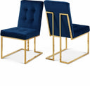 Pierre Velvet Upholstered Dining Chair - Blue
