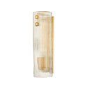 Aged Brass Prospect Park Wall Sconce 4.25" x 14" by Hudson Valley