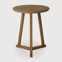 Natural Teak Tripod Side Table