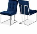 Alexis Velvet Upholstered Dining Chair - Blue