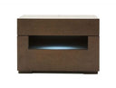 Ceres Modern Brown Oak and Grey Nightstand