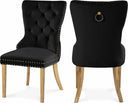 Carmen Velvet Upholstered Dining Chair - Black