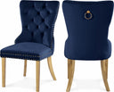 Carmen Velvet Upholstered Dining Chair - Blue