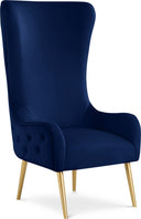 Alexander Velvet Upholstered Accent Chair - Blue