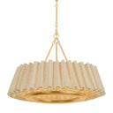 Vintage Gold Leaf Beechford Chandelier 30" by Hudson Valley