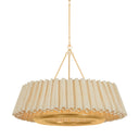 Vintage Gold Leaf Beechford Chandelier 39.5" by Hudson Valley