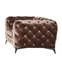 Delilah Modern Brown Fabric Chair