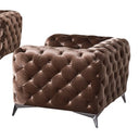 Delilah Modern Brown Fabric Chair