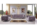 Delilah Modern Grey Fabric Sofa Set