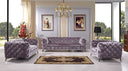 Delilah Modern Grey Fabric Sofa Set