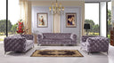 Delilah Modern Grey Fabric Sofa Set