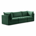 Jacob 103" Velvet Upholstered 3pc. Modular Sofa - Green