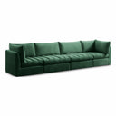 Jacob 140" Velvet Upholstered 4pc. Modular Sofa - Green
