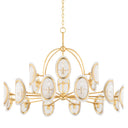 Vintage Gold Leaf Danes Chandelier 50" by Hudson Valley