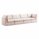 Jacob 140" Velvet Upholstered 4pc. Modular Sofa - Pink