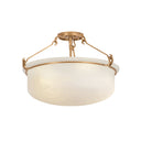 Patina Gold Leaf Lowerre Semi Flush 21.75" by Hudson Valley