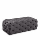 Casey Velvet Upholstered Bench - Grey