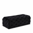 Casey Velvet Upholstered Bench - Black
