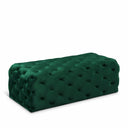 Casey Velvet Upholstered Bench - Green
