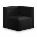 Quincy Velvet Upholstered Comfort Corner Modular Chair - Black