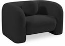 Emory Boucle Fabric Upholstered Chair - Black