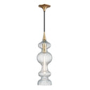 Aged Brass Pomfret Pendant 6" x 20.5" (1600-AGB-CL) by Hudson Valley