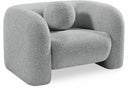 Emory Boucle Fabric Upholstered Chair - Grey