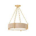 Gold Leaf Quebec Chandelier 22" by Hudson Valley