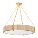 Gold Leaf Quebec Chandelier 30.75" by Hudson Valley